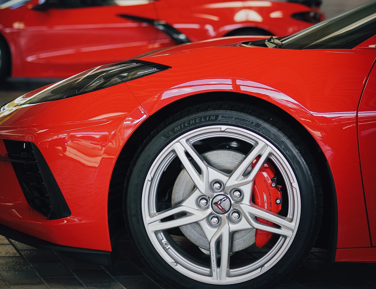 Corvette c8 felge bremse rot