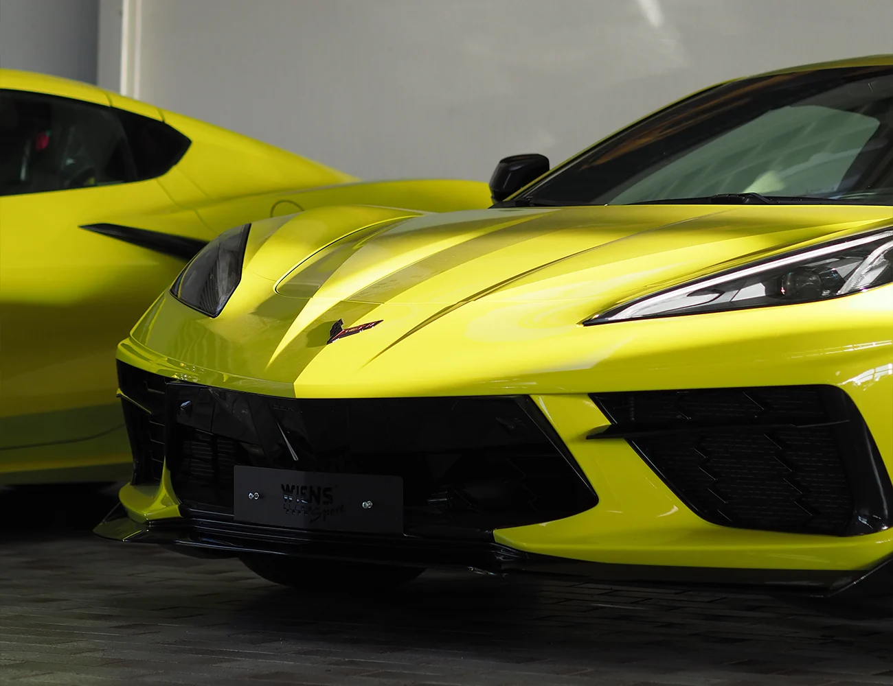 Corvette c8 frontansicht gelb
