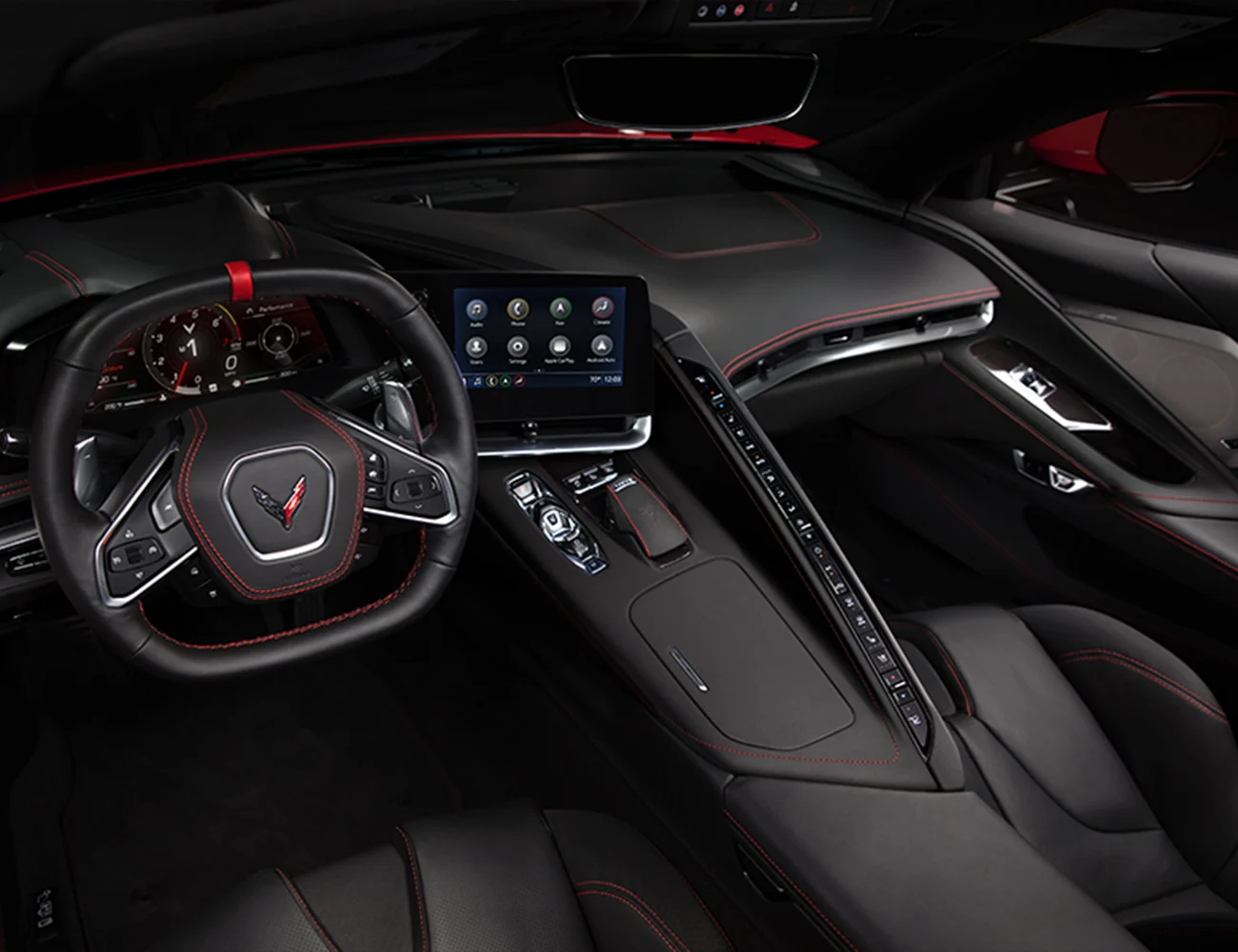 Corvette c8 innenraum cockpit
