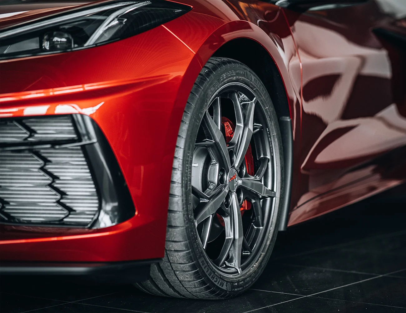 Corvette c8 stingray felge bremse rot