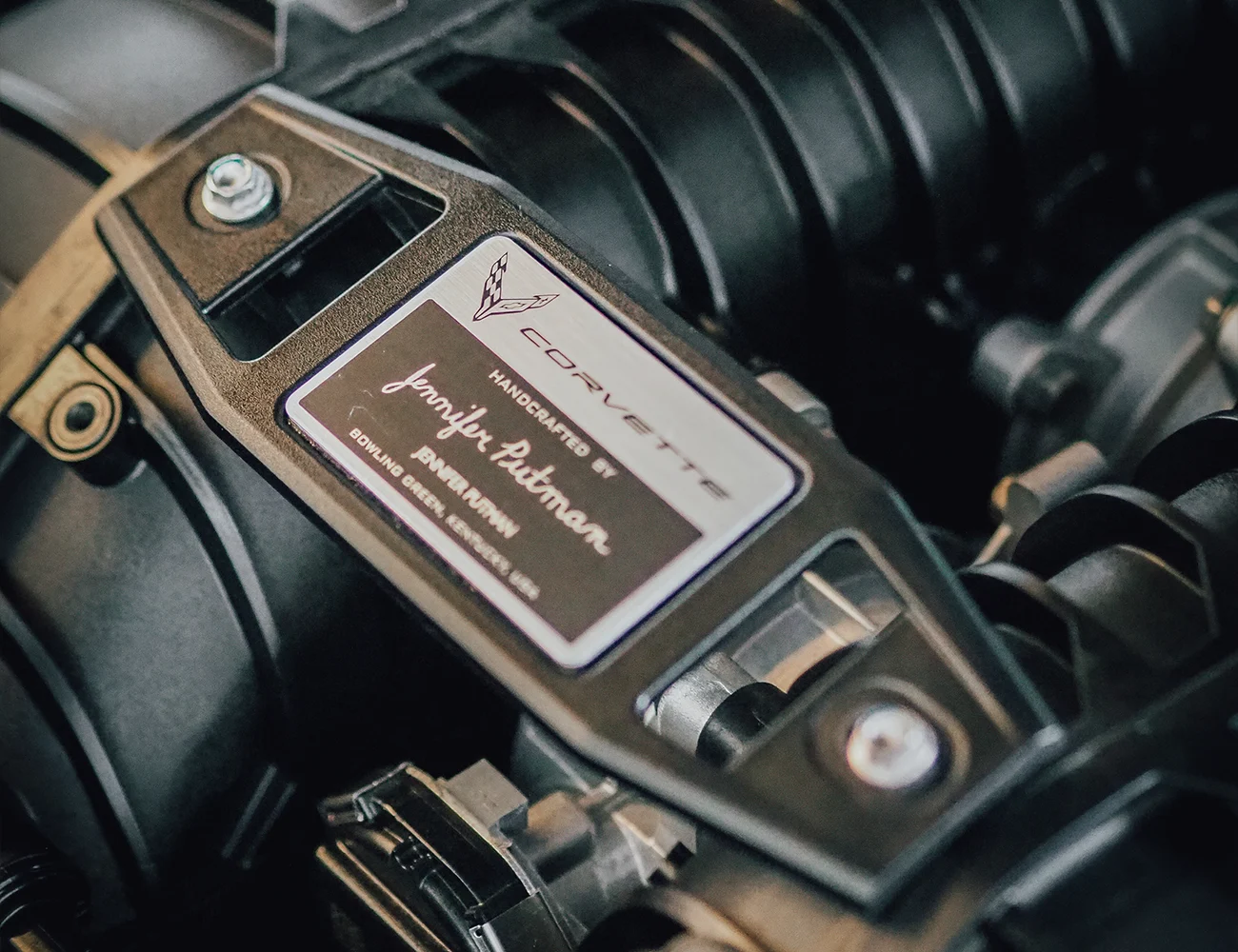 Corvette c8 z06 motor plakette detail